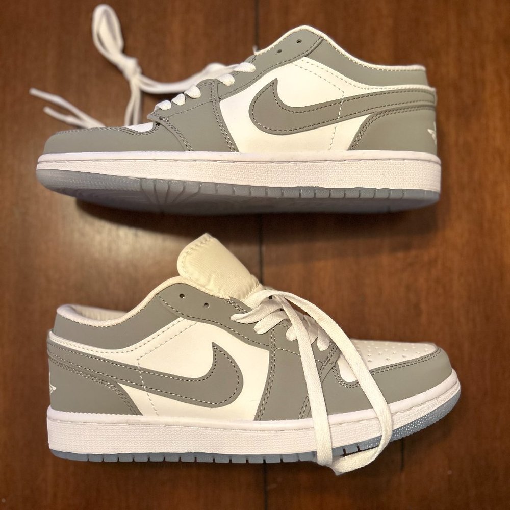 Jordan 1 Low White Gray Brand New Size 8.5 Womens